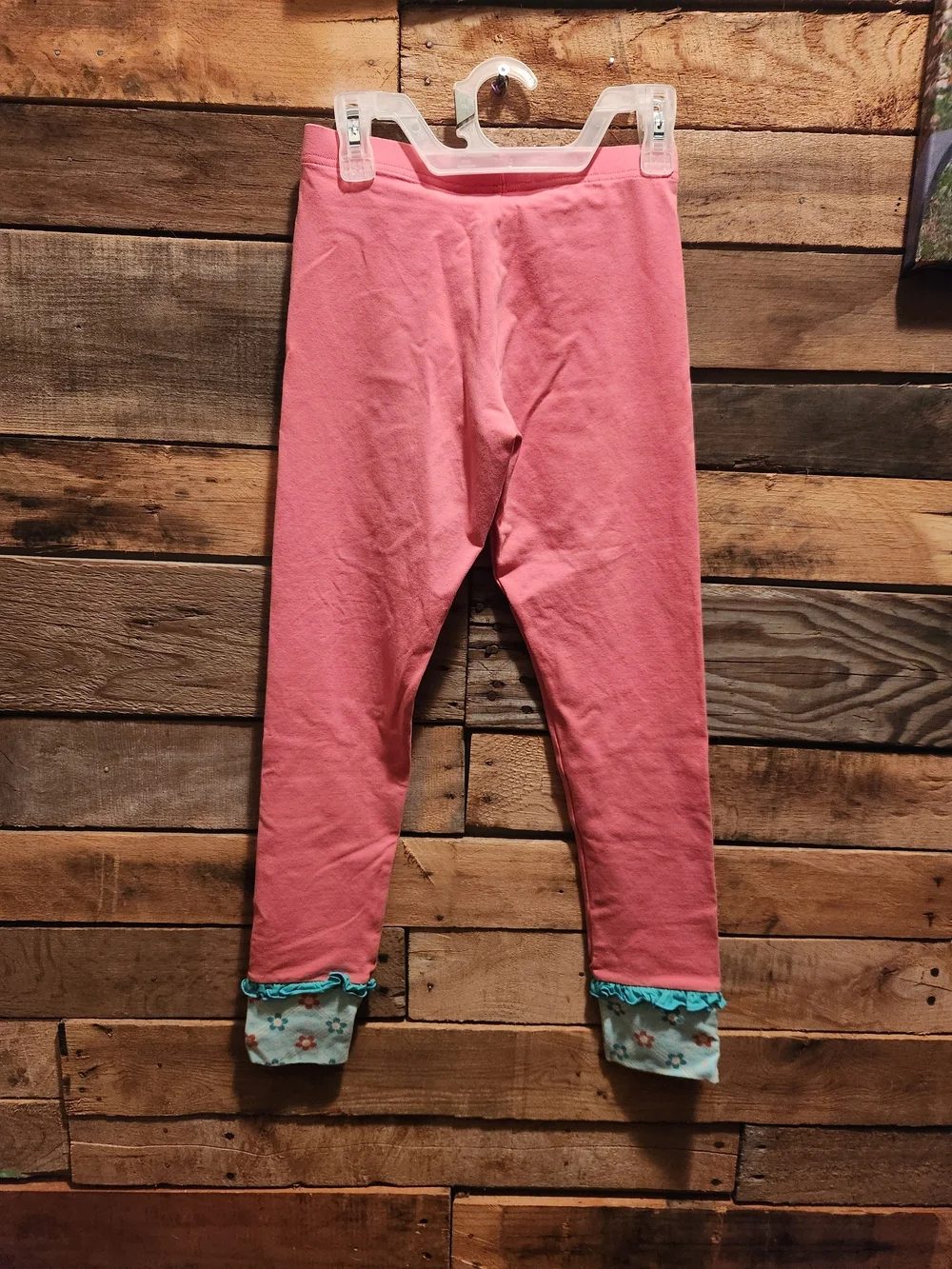 Matilda Jane Pink Girls' Leggings with Floral Cuffs